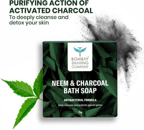 Bombay Shaving Company Neem Charcoal Pack of 3 · 75 g (225 g total) - Image 5