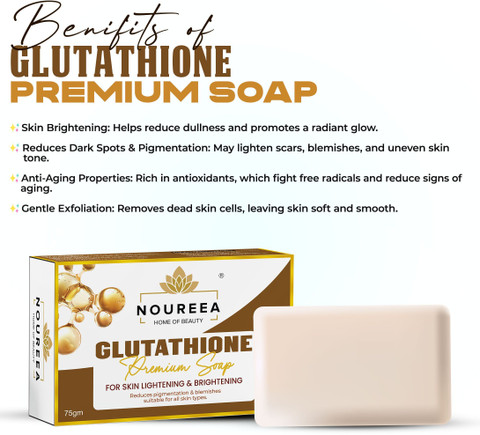 NOUREEA Glutathione Soap for Skin Lightening & Brightening