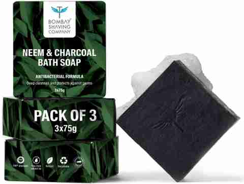 Bombay Shaving Company Neem Charcoal Pack of 3 · 75 g (225 g total) - Image 2