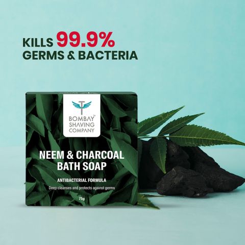 Bombay Shaving Company Neem Charcoal Pack of 3 · 75 g (225 g total) - Image 3