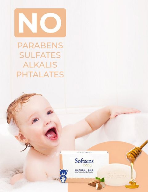 Softsens Natural Bar Soap with Honey, Orange & Natural Almond Oil 3 Soaps x 100g (300 g) - Image 4