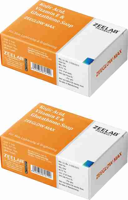zeeglow max kojic acid & glutathione soap ZEE LAB Acid, Vit E 75g | Remove Tan & Pigmentation Size:8 oz. L-Glutathione + Vit C YGroup_B1744