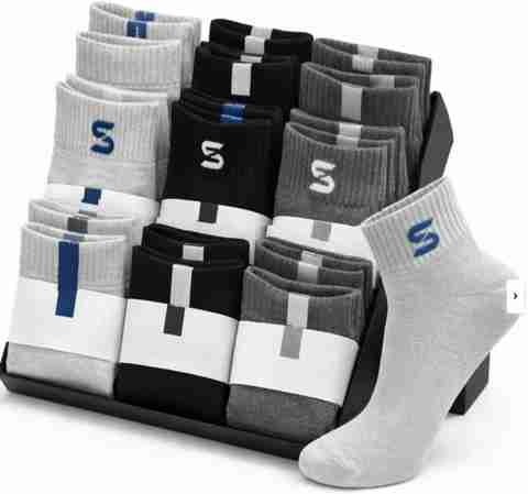 SOXSENSE-HEAVY AND READY Unisex Self Design Ankle Length Socks - Image 5