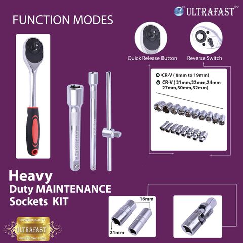 ULTRAFAST Blow Casz Hex Kit with Quick Release Ratchet Wrench - Image 8