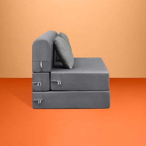 Sleepyhead Napster 3 Seater Foldable Sofa Cum Bed, Graphite Grey - Image 7