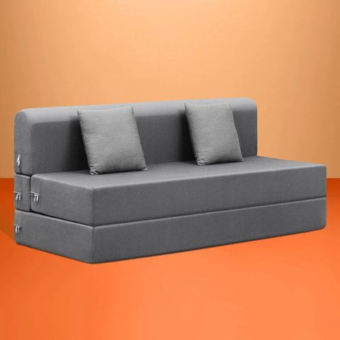 Sleepyhead Napster 3 Seater Foldable Sofa Cum Bed, Graphite Grey - Image 4
