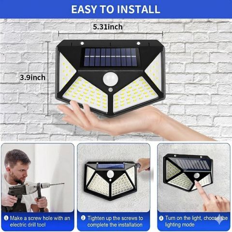 Darwin BK100 Solar Light Set Wall Mounted Pack of 1 - Image 6