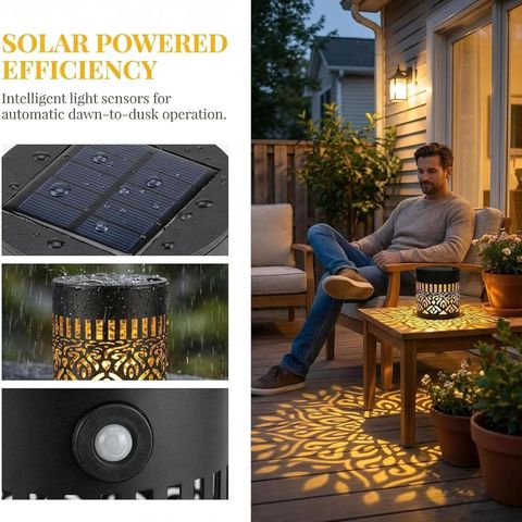Aethra Solar Powered Mandala Fence Lights | Garden, Walls & Backyard Decor Solar Light Set (Wall Mounted Pack of 1) - Image 6