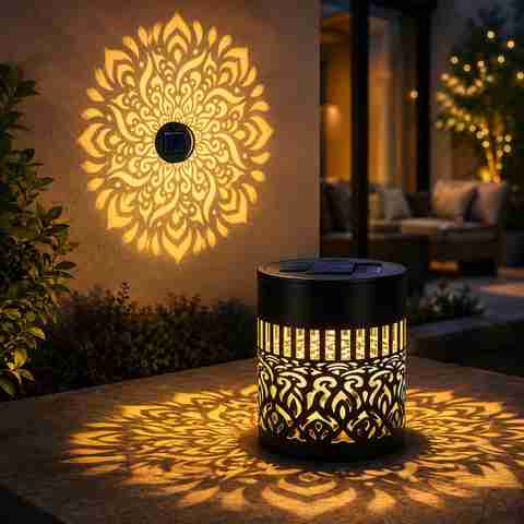 Aethra Solar Powered Mandala Fence Lights | Garden, Walls & Backyard Decor Solar Light Set (Wall Mounted Pack of 1) - Image 5
