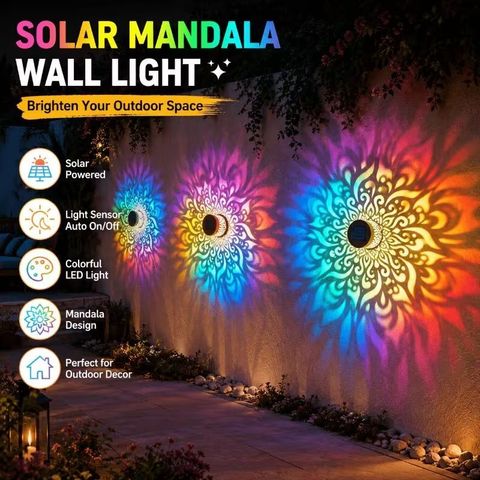 Buzzomart Solar Mandala Wall Light Pack of 2 - Image 4