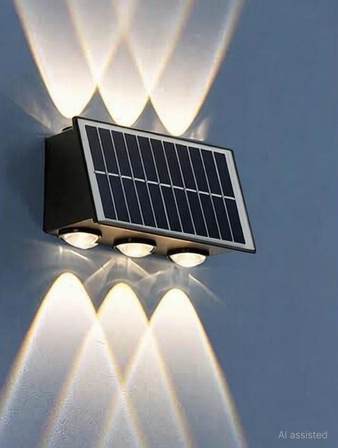 KH Solar Outdoor Wall Light 6 LED Up Down Pack of 1 - Image 7