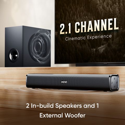 Mivi Fort H120 120W 2.1 Channel Soundbar (Black) - Image 8