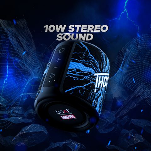 boAt Stone 350 Thor Edition 10W Bluetooth Speaker (Electric Blue) - Image 7