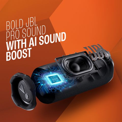 JBL Flip 7 35W Bluetooth Speaker (Black, Orange) - Image 7