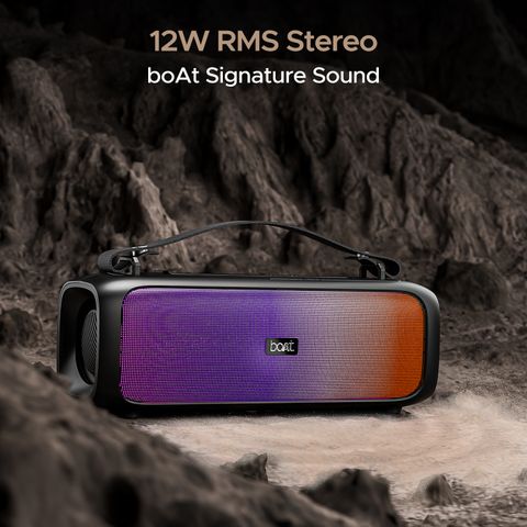 boAt Stone 580 12W Bluetooth Speaker, Midnight Black - Image 4