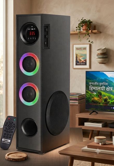 Sainitone ST-5 DJ 120W Bluetooth Home Theatre (Black, 3 Channel) - Image 6