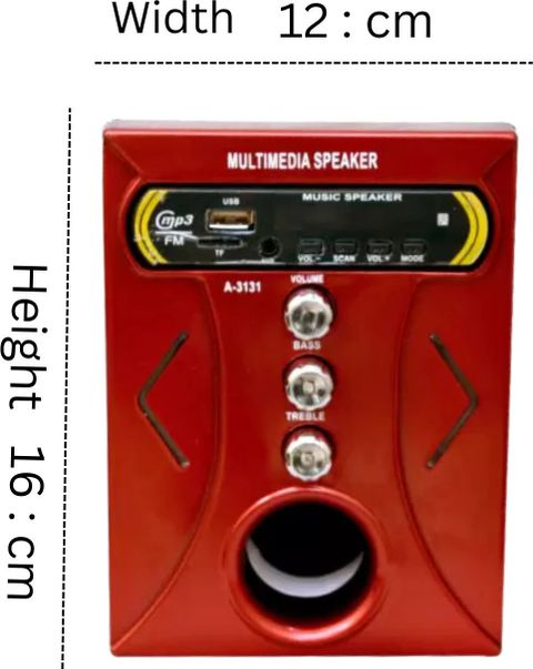 Palco M650 Wireless Bluetooth Speaker, 10W, Red/Black - Image 5