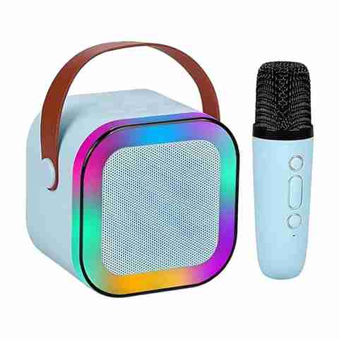 Nizix Bluetooth Karaoke Speaker with Wireless Mics, Blue - Image 5