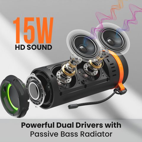 Portronics Breeze 7 15W Bluetooth Speaker (Black) - Image 5
