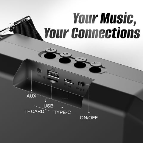 YOROTO 20W Wireless Bluetooth Speaker (Black, Stereo) - Image 6