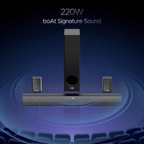 boAt Aavante Bar 2400 Pro/2450 Pro w/ EQ Modes, Bass&Treble Controls 220 W Bluetooth Soundbar (Premium Black, 5.1 Channel) - Image 7