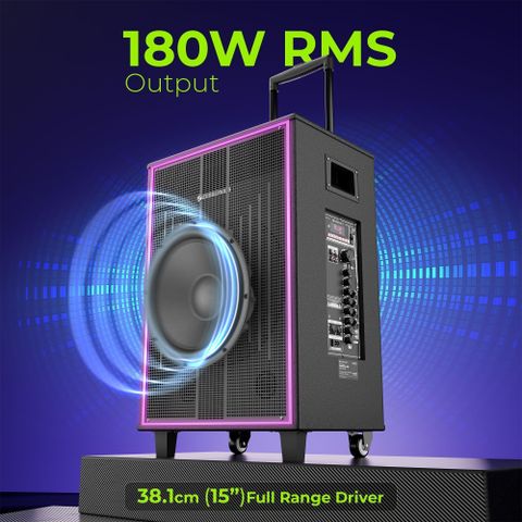 ZEBRONICS Party Fyre 600 Trolley Speaker 180W Black - Image 6