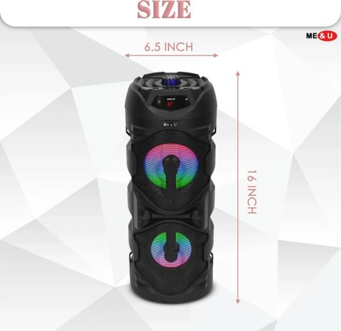 ME&U Storm PartyBox with 10hours play time TWS BT FM AUX RGB Light karaoke mic 40 W Bluetooth Party Speaker (Black, 2.0 Channel) - Image 6