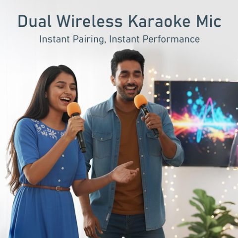 Portronics 150W Iron Beats 5 Party Speaker with Dual Wireless Karaoke Mic,Guitar In,BT V5.3 150 W Bluetooth Party Speaker (Black, Stereo Channel) - Image 6