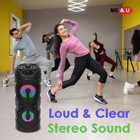 ME&U Storm PartyBox with 10hours play time TWS BT FM AUX RGB Light karaoke mic 40 W Bluetooth Party Speaker (Black, 2.0 Channel) - Image 7
