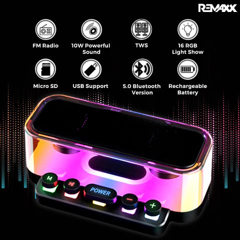 REMAXX Bingo 20 W Bluetooth Speaker (Black, Stereo Channel) - Image 3