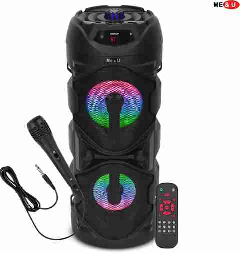 ME&U Storm PartyBox with 10hours play time TWS BT FM AUX RGB Light karaoke mic 40 W Bluetooth Party Speaker (Black, 2.0 Channel) - Image 3