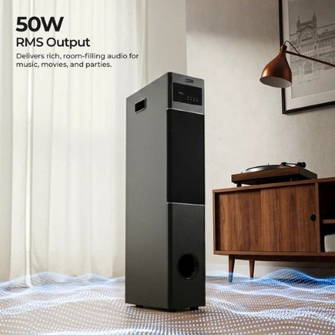 ZEBRONICS GIGA MINI TOWER SPEAKER 50W Bluetooth Tower Speaker (Black, - Image 3