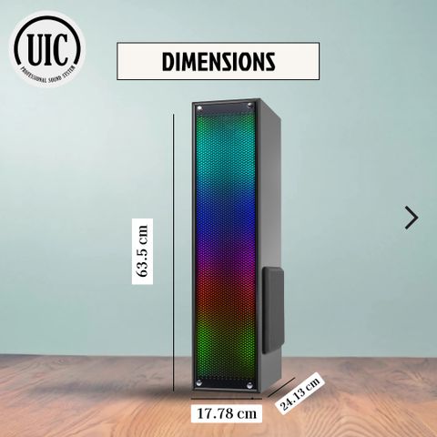 UIC TWR-6102 90W Bluetooth Tower Speaker (Black, 2.0 Channel) - Image 7
