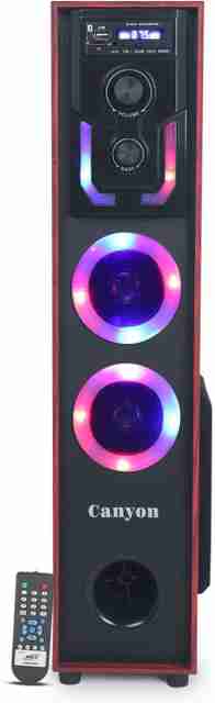 Canyon S-5 180W Bluetooth Tower Speaker (Red, Black, 2.1 Channel) - Image 2