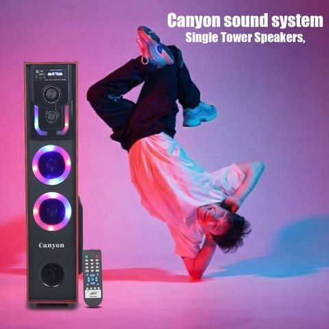 Canyon S-5 180W Bluetooth Tower Speaker (Red, Black, 2.1 Channel) - Image 5