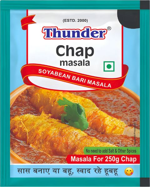 THUNDER Soya Chap Masala Pouch | Soya Chap Spice Mix for Tasty