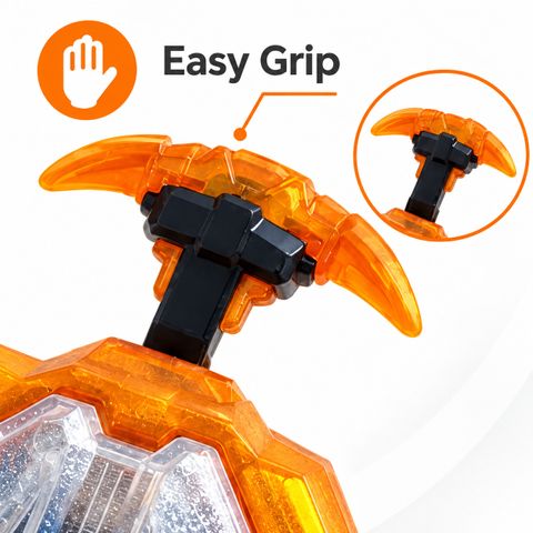 Funkey Power Spin Manual Launcher for Beyblade Style Spinning Tops â Orange (Orange) - Image 8