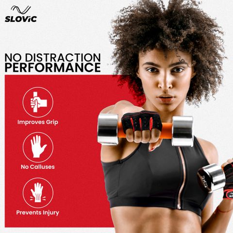 SLOVIC Gym Gloves with Wrist Support, Black - Image 7