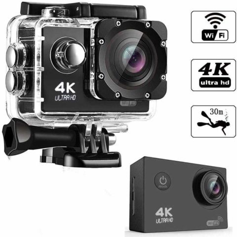 Safii GoPro Action camera 4k Waterproof Action Camera 4k Vlogging GoPro Camera, Helmet Camera 4k Sports and Action Camera (Black, 30 MP) - Image 5