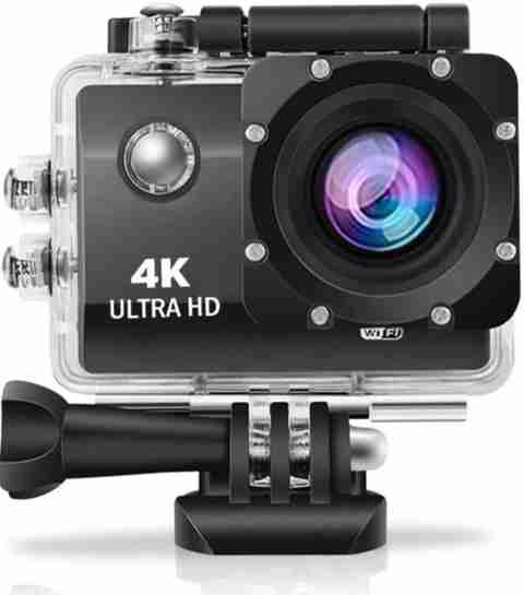 Safii GoPro Action camera 4k Waterproof Action Camera 4k Vlogging GoPro Camera, Helmet Camera 4k Sports and Action Camera (Black, 30 MP) - Image 3