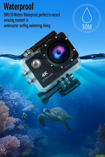 BMFRYI 4K Sports Camera A27 Action Camera 4k20MP Wifi 30M Waterproof Action Camera Sports DV Camcorder Sports and Action Camera (Black, 20 MP) - Image 4