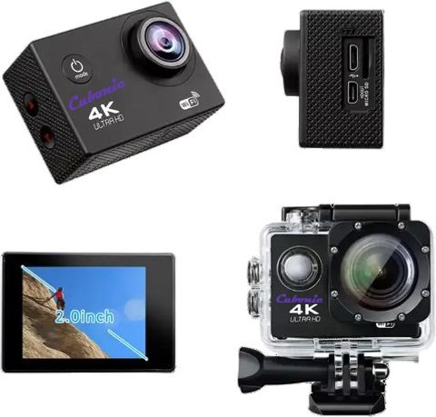 Cubonic 4K WiFi Action Camera Black 18MP - Image 3