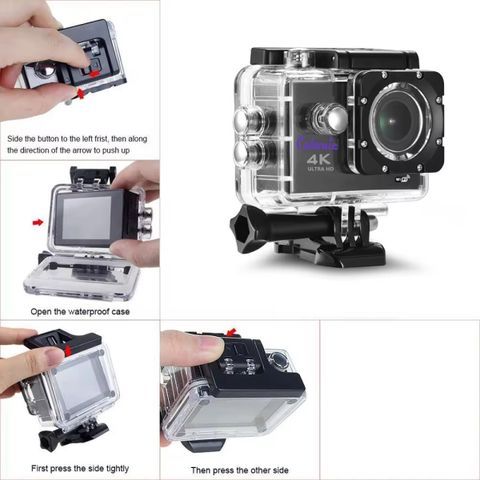 Cubonic 4K WiFi Action Camera Black 18MP - Image 5