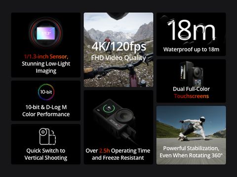 DJI Osmo Action 4 Standard Combo Action Camera, Black - Image 4