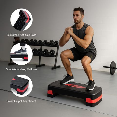 BOLDFIT Stepper exercise machine gym stepper stepper for home gym