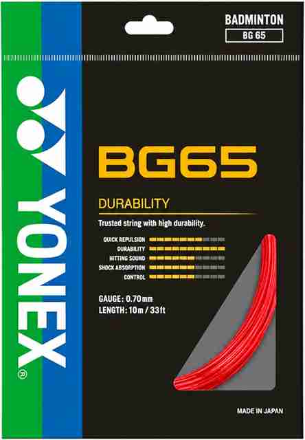 badminto BG 65 0.7 Badminton String - 10 m (Red) - Image 2