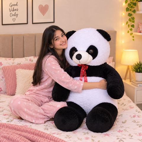Goodhug 4 Feet Panda Large Cute for Birthday Room Decoration, Valentine Gift, Home Decor - 122 cm (Black & White) - Image 3