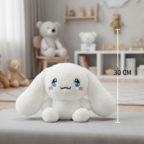 jr jack & rose Cinnamoroll Plush Animal Doll - 30 cm (White) - Image 7