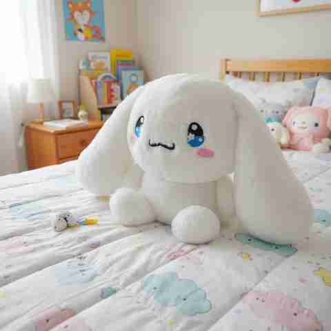 jr jack & rose Cinnamoroll Plush Animal Doll - 30 cm (White) - Image 3