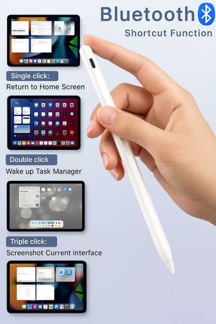 StylusP Magnetic charging pencil 3rd generation for ipadS & android, wireless stylus pen Stylus (White) - Image 5